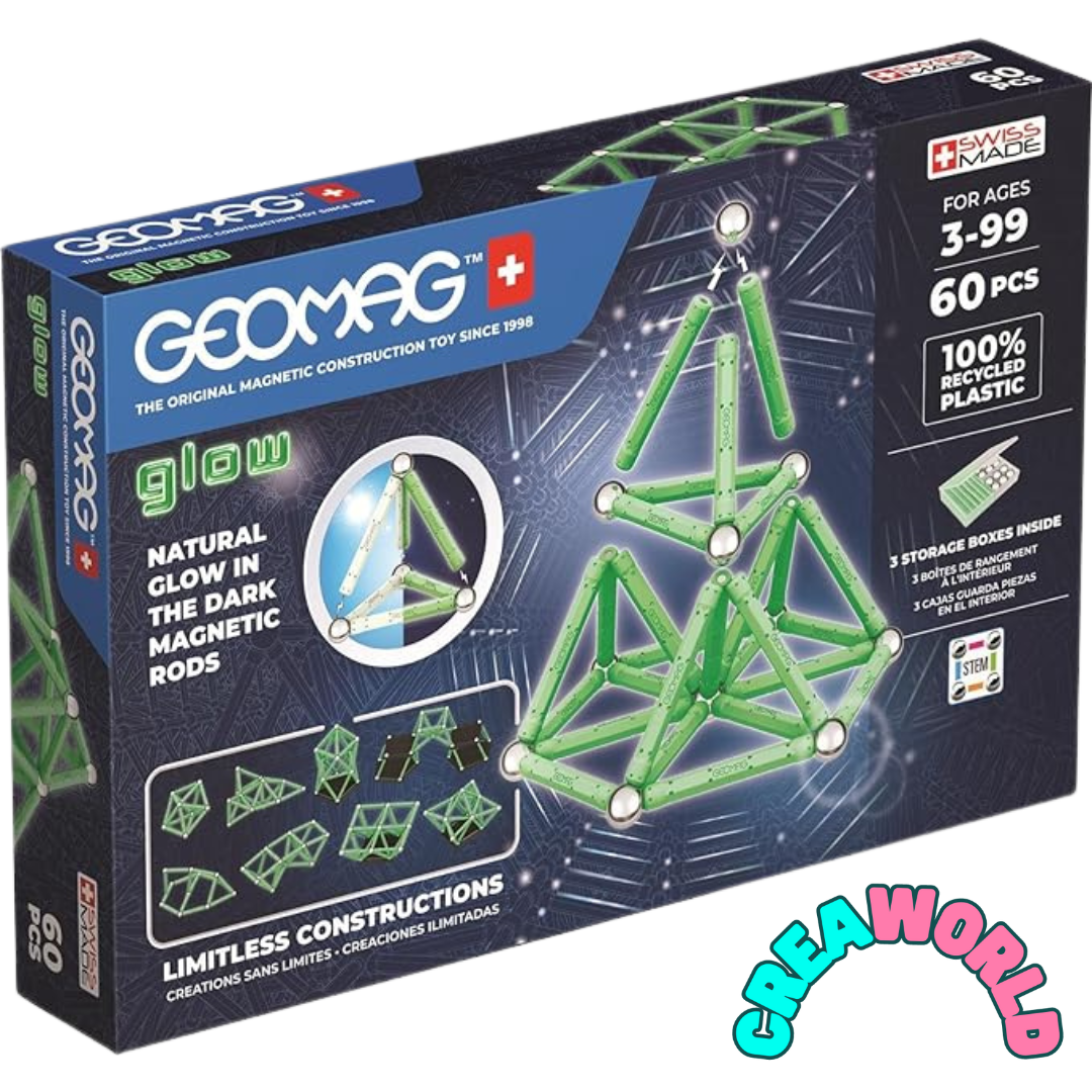 Geomag - Glow In The Dark Line 60 stukjes