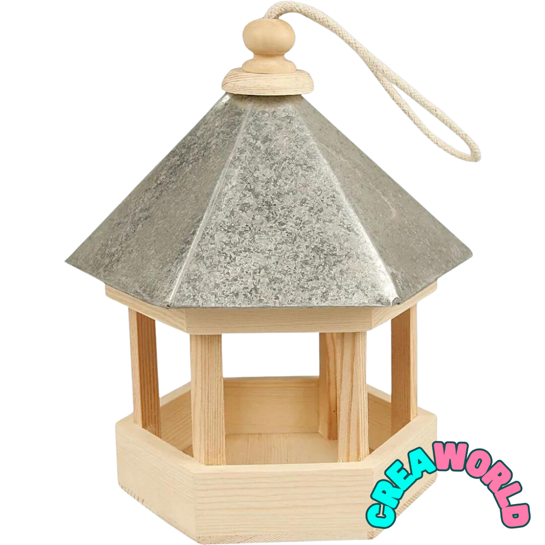 Vogelvoederhuis met zinken dak