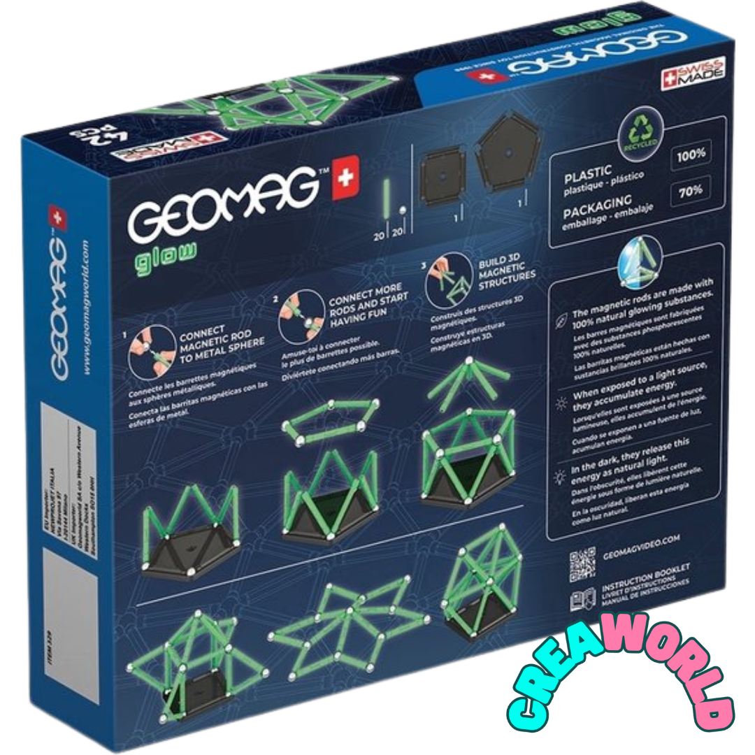 Geomag - Glow In The Dark Line 42 stukjes