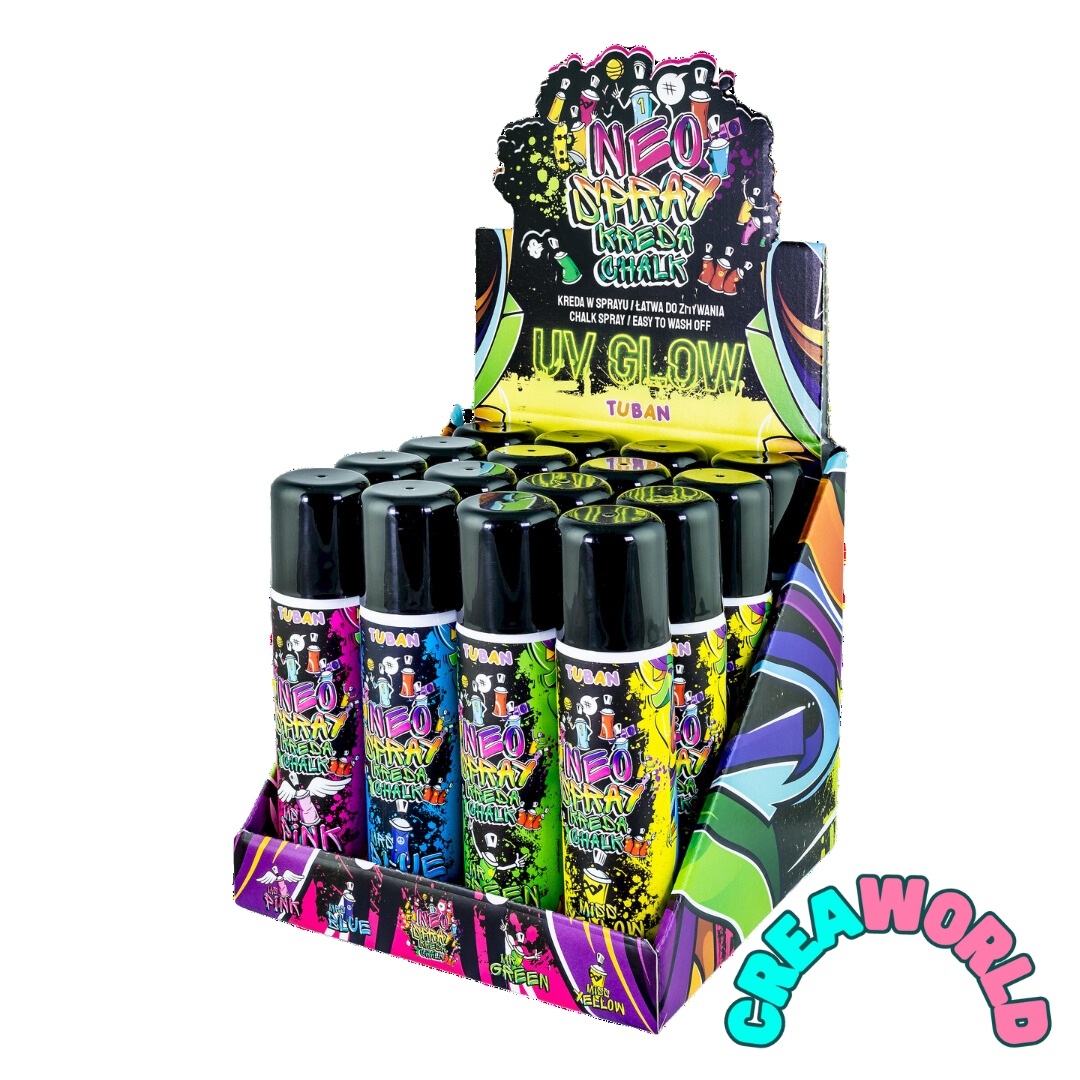 Neon Krijt Spray - Display Set
