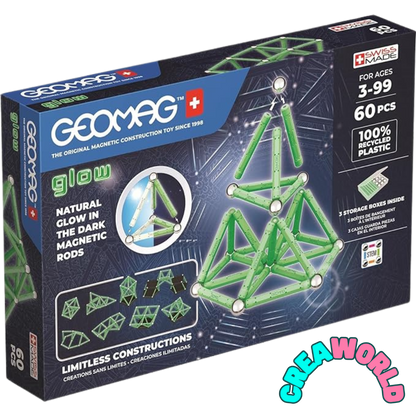 Geomag - Glow In The Dark Line 60 stukjes
