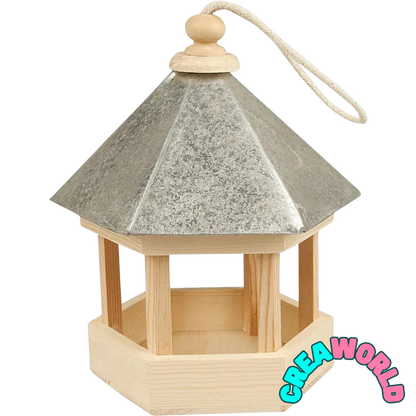 Vogelvoederhuis met zinken dak
