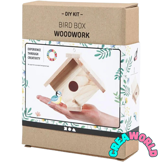 Bouw-Set Vogelvoederhuisje + verf en Foam klei (2st)