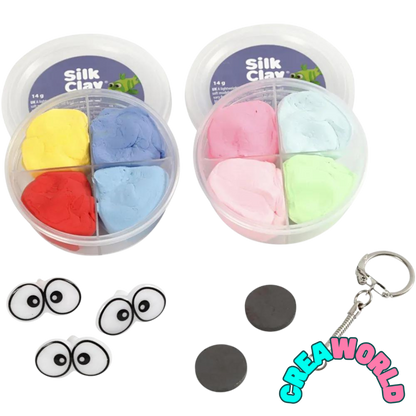 Creatieve Set - Silk klei Sleutelhangers