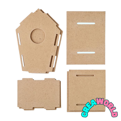 Bouwpakket Vogelhuisjes (2st) + verf en Foam klei