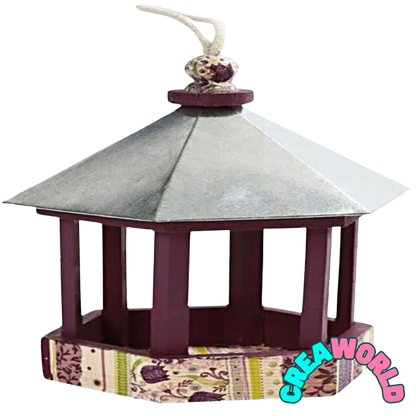 Vogelvoederhuis met zinken dak