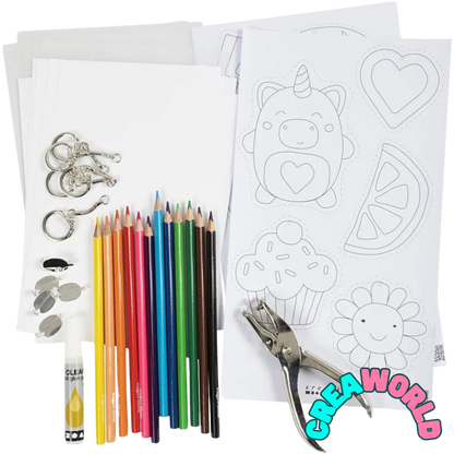 Creatieve Box - Krimpfolie Sleutelhangers