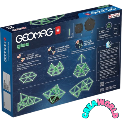Geomag - Glow In The Dark Line 60 stukjes