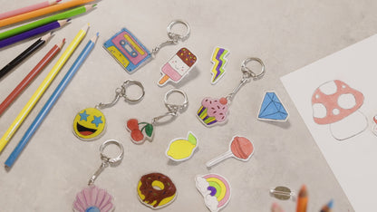 Creatieve Box - Krimpfolie Sleutelhangers